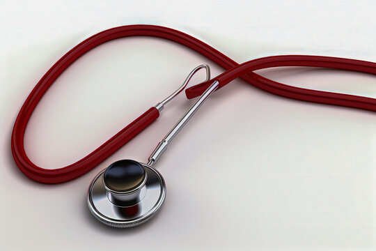 A stethoscope on white background