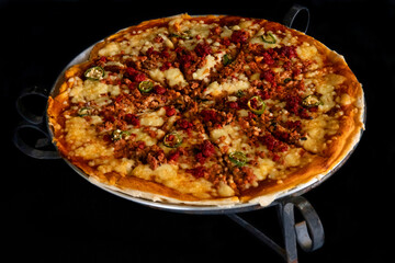 pizza artesanal al horno deliciosa de buen gusto 