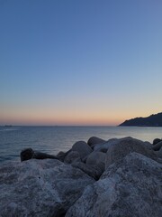 sunset over the sea