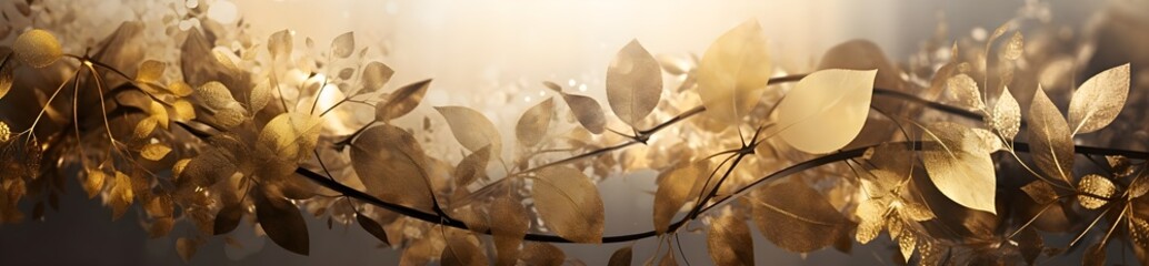 Abstract nature background suitable for various purposes, especially for a web banner. Utilizing a broad and panoramic composition, providing flexibility in design and content placement. - obrazy, fototapety, plakaty