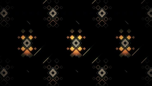 Abstract Tiled Tribal Pattern Wallpaper Background Loop