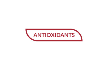 Antioxidants red ribbon label banner. Open available now sign or Antioxidants tag.