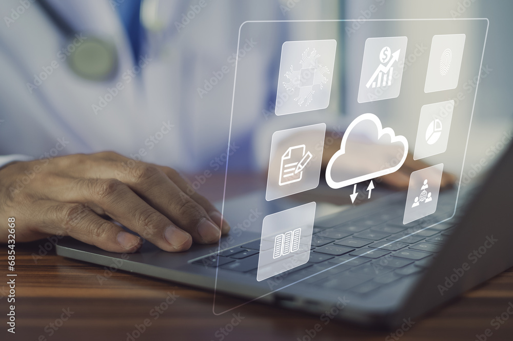 Poster doctor upload data for patient on cloud computing