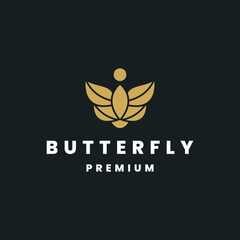 Obraz premium butterfly business logo design vector template.