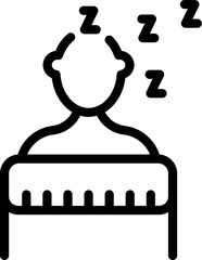 All day man sleep icon outline vector. Nutrition problem. Habit individual