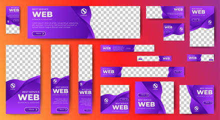 Modern banner design web template Set, Horizontal header web banner. blue cover header background for website design, Social Media Cover ads banner, flyer, invitation card	
