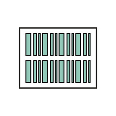 Barcode icon flat vector illustration.