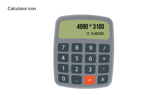 Calculator flat vector icon. style design isolated on white background.