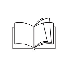 Book icon flat vector illustration.