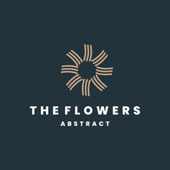 flowers business logo design vector template.