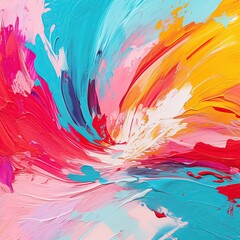 Abstract acrylic background, poster, paint stroke, bright wall art