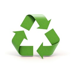 Obraz premium Recycle symbol with isolated white background, . Generative AI