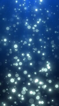 A Fantastical Particle Animation of a Stardust Shower Illuminating the Night Sky, Compatible with Vertical Flipping and Loop Playback.