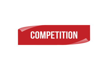 Red banner Competition on white background.