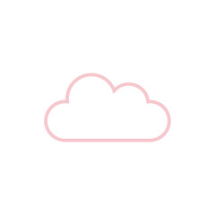cloud icon in trendy flat design