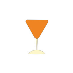 cocktail flat illustration on white background.