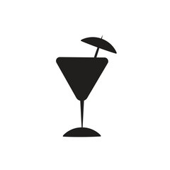 cocktail flat illustration on white background.