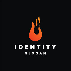 fire business logo design vector template.