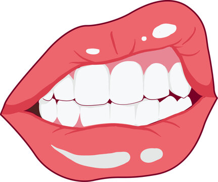 illustration of snarl lips