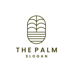 the palm business logo design vector template.