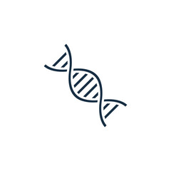 Dna black vector icon. Simple glyph symbol.