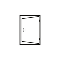 Flat door icon symbol vector Illustration.