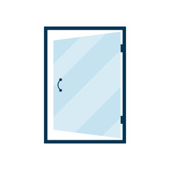 Door icon flat vector illustration.