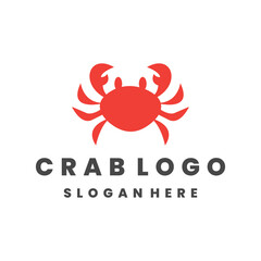 crab business logo design vector template.