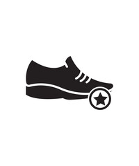 shoe with star icon, vector best flat icon.