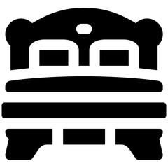 bedroom vector icon. real estate icon solid style. perfect use for logo, presentation, website, and more. simple modern icon design glyph style