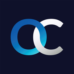 OC Letter Logo Template Illustration Design.