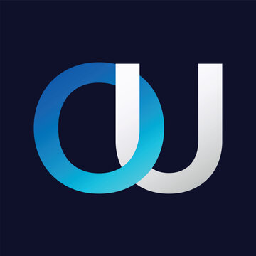 Untitled-1OU letter colorful logo in the circle. Vector Logo Illustration.