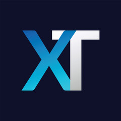 Obraz premium XT Letter logo design vector template.