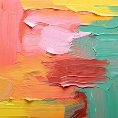 Vivid acrylic art background, pink, brown, beige, yellow, blue