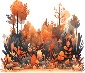 illustration of whimscal forest