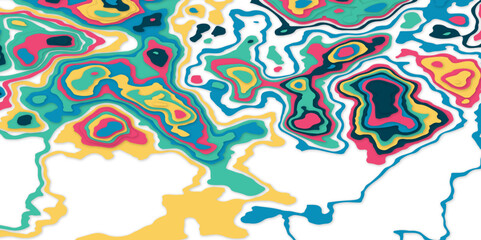 Vibrant Swirl background for fashion and interior works. Colorful papercut background.