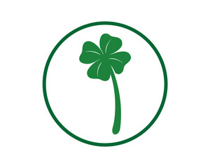 a leaf clover logo