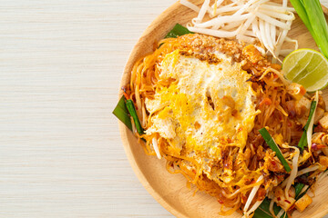 Pad Thai - stir fried noodles in Thai style with egg