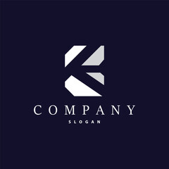 Obraz premium Minimal Initial K Letter Logo, Modern And Luxury Geometric Design, Icon Vector Template Element