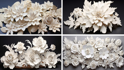 flowers decorative beauty background floral white design paper wedding spring nature bouquet 