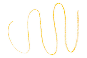 yellow pencil strokes isolated on transparent background