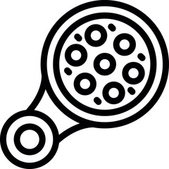 Drainage brush icon outline vector. Dry scrubbing brush. Body care massage