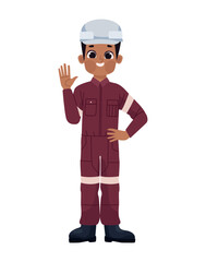 industrial man wearing safety equipment