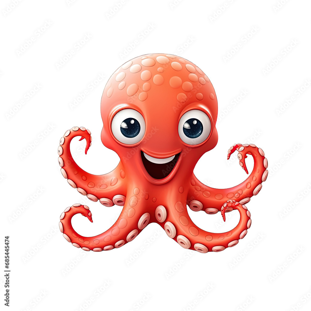 Poster Octopus Cartoon