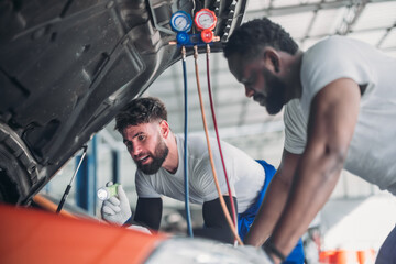 Auto mechanic analyze, troubleshoot, address coolant, heater, engine, electrical issues for safety.