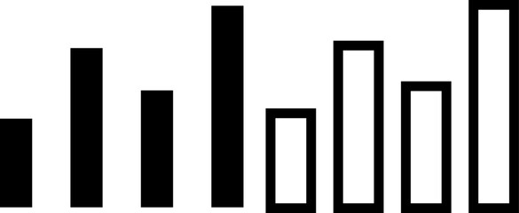 graph icon, chart diagram sign symbol, glyph and line style. Vector illustration