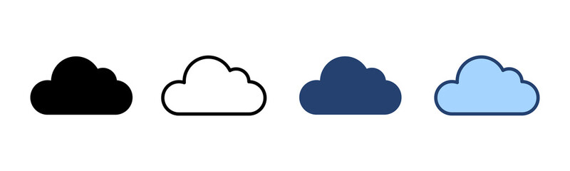 Cloud icon vector. cloud sign and symbol