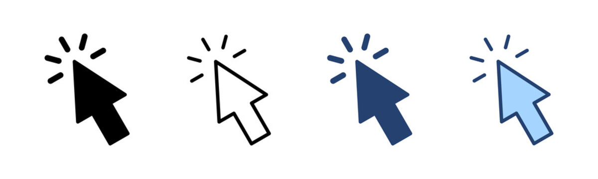 Click icon vector. pointer arrow sign and symbol. cursor icon