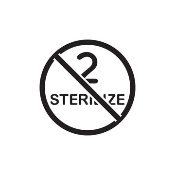 do not re sterilize icon symbol sign vector