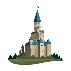 germany neuschwanstein castle illustration